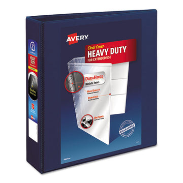 Avery® Heavy-duty View Binder With Durahinge And One Touch Ezd Rings, 3 Rings, 2" Capacity, 11 X 8.5, Navy Blue freeshipping - TVN Wholesale